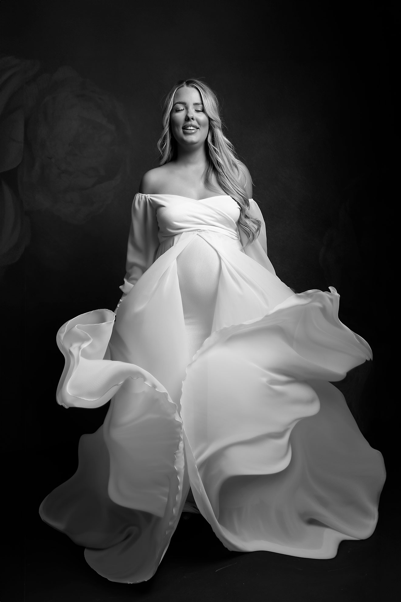 flowing maternity dress